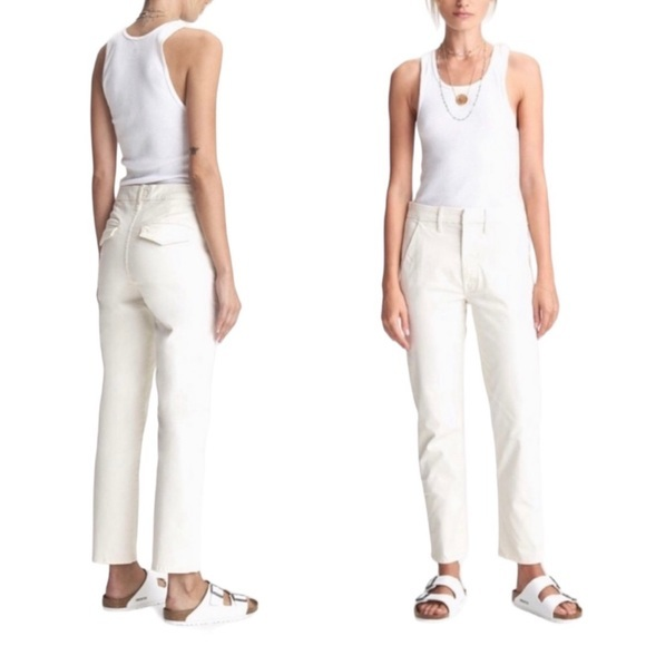 MOTHER The Straight Shaker “Killing‎ Time” Vai Vanilla Ankle Pants - Picture 1 of 13
